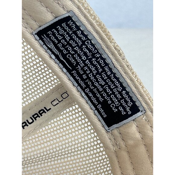 America We Grow Beer Trucker Hat Navy Beige Snapback Adjustable Mesh Back - Picture 7 of 7